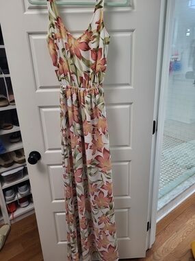 Show Me Your Mumu Floral Maxi Dress in White, Blush & Green